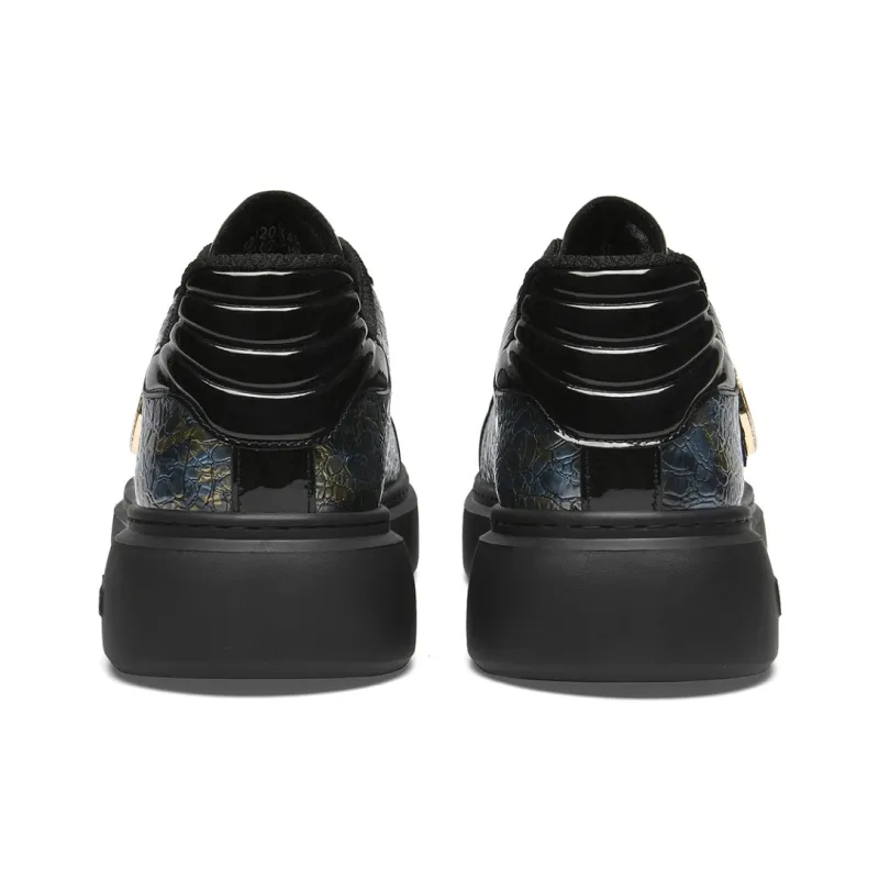 Cabbeen Abrasion Resistant Low Top Skateboard Shoes Men's Coal Black-4