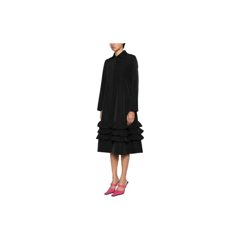 Molly Goddard Ruffled-trim Single-breasted Coat-3
