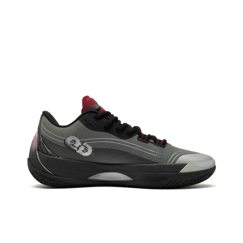 QIAODAN Poisonous Fangs 3.0 Basketball Shoes Men Low Top Black Silver-1