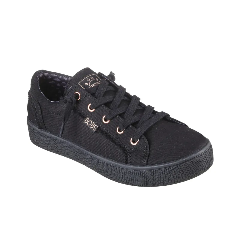 Skechers BOBS B EXTRA CUTE Anti-Slip Wear-Resistant Low-Top Canvas Shoes Women's Black-2