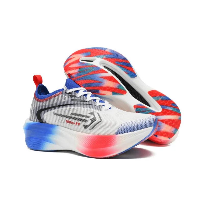100m F.P Low Top Supercritical Marathon Sprint Running Shoes Unisex Mismatched Olympic Color Scheme-4