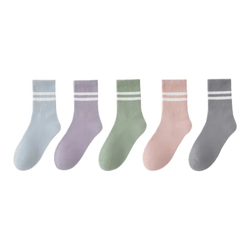 Yalu Mid Calf Socks Women's 5 Pack