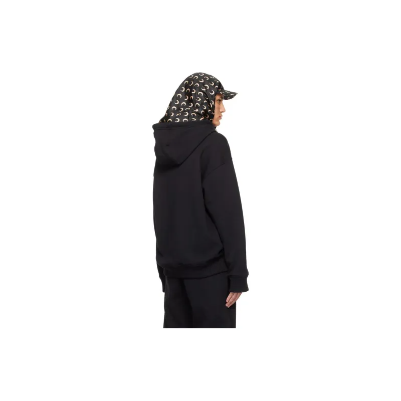 Marine Serre Crescent Moon embroidery Hoodie-4