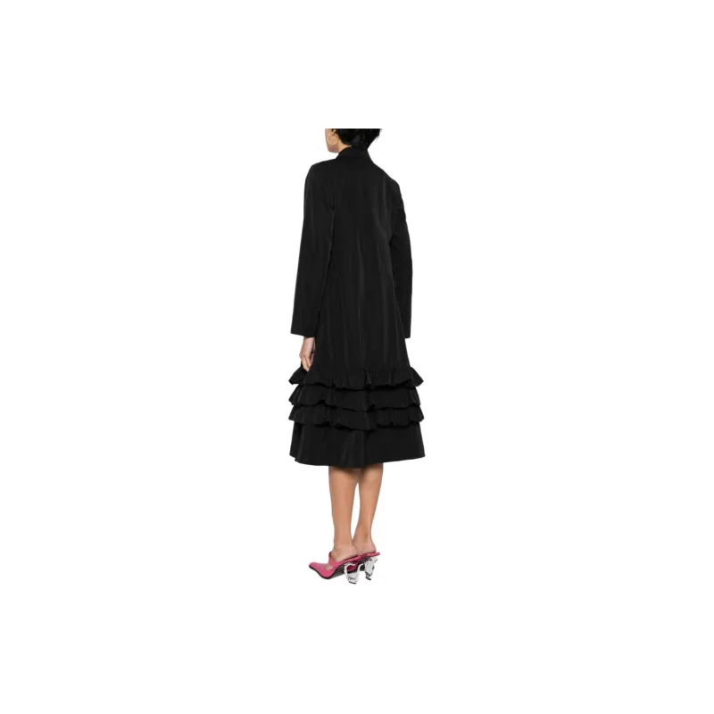 Molly Goddard Ruffled-trim Single-breasted Coat-2