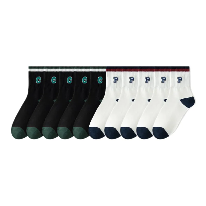 Lan Miao Mid Calf Socks Women's 10 Pack-5