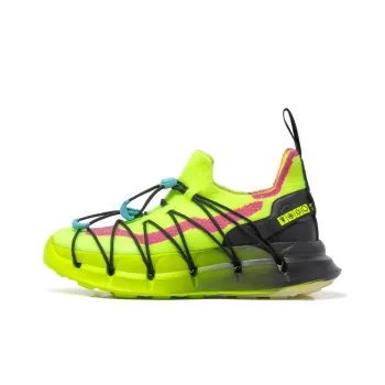 CARBONSTAR PRO Core Series Cushioned Wear Resistant Breathable Low Top Sprint Running Shoes Unisex Yellow Green