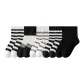 2 White Wide Stripes+2 Black & White+2 White Pinstripe+2 Black Wide Stripes+2 Black