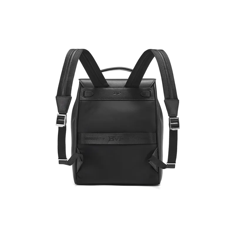 BVP Genuine Leather Backpack Men's Black-4