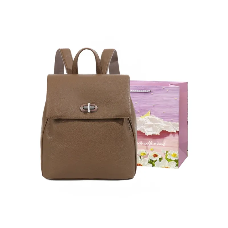 Bansusu PU Carry Backpack Regular Women's Brown/Coffee/Gray/Black/Khaki-6