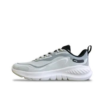 LiNing Breathable Lightweight Rebound Low Top Casual Running Shoes Men's Gray