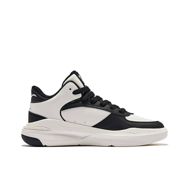Erke Battery Panda 3V2 Anti Slip Wear Resistant High Top Casual Shoes Men's Microcrystal White/Jet Black-1