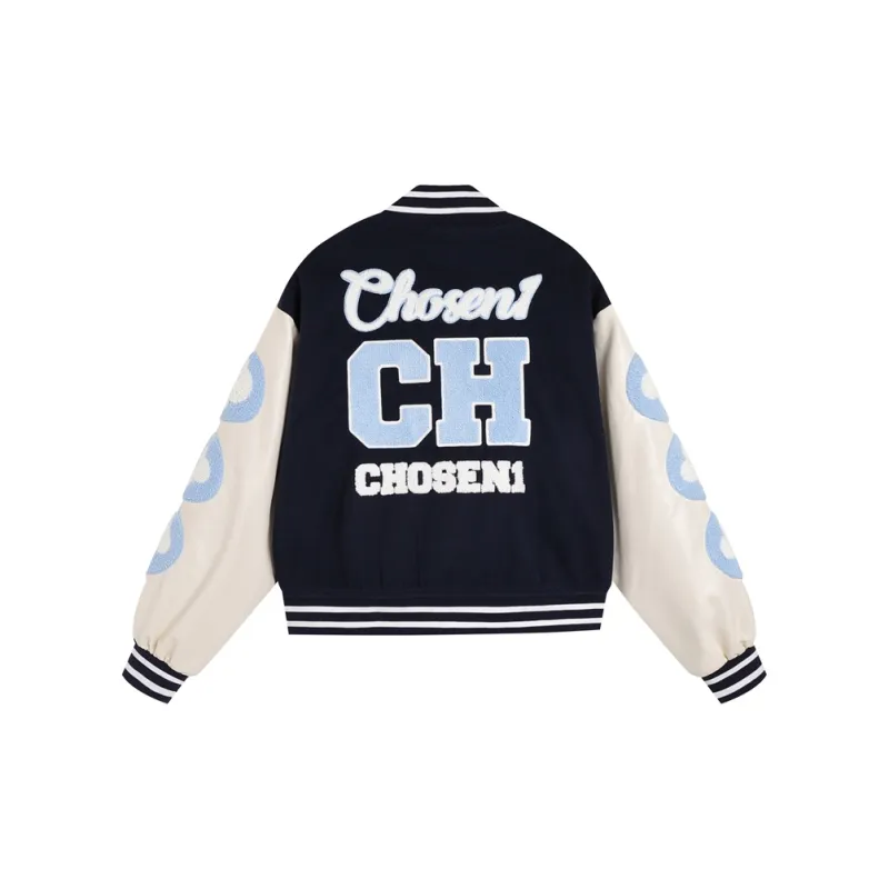 CHOSEN1 CH Small Flower Baseball Jacket Unisex-14