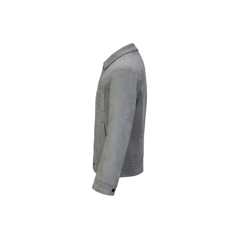 DAVID NAMAN Jackets Men Gray-2