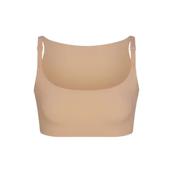 SKIMS FW24 FITS EVERYBODY BACK SMOOTHING SCOOP BRALETTE Bra Women's 1 Pack CLAY/Clay