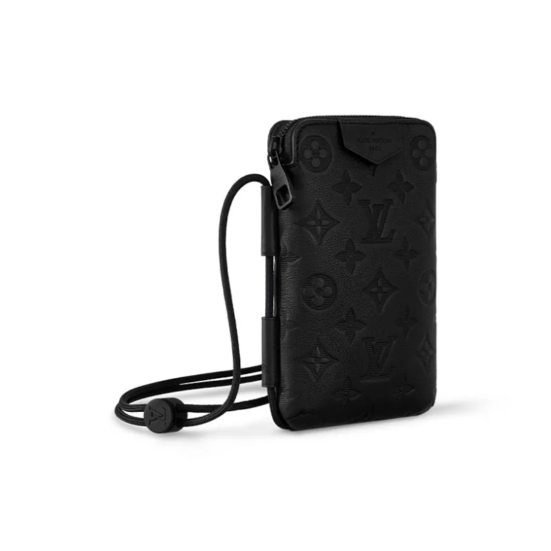 LOUIS VUITTON Cow Leather Crossbody Bag Shoulder Bag Unisex Black-1