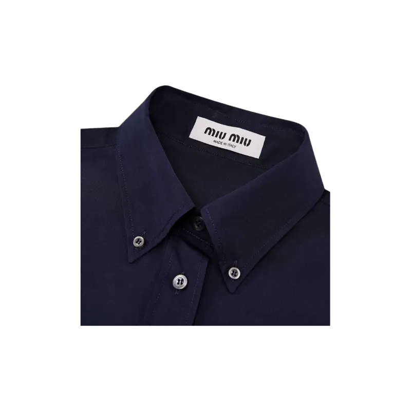MIU MIU SS24 Shirt Women's Marine Blue-2