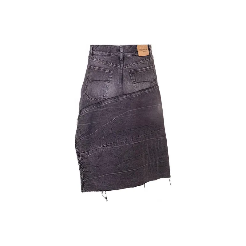 Balenciaga SS21 Denim Midi Dress Women's Gray-1