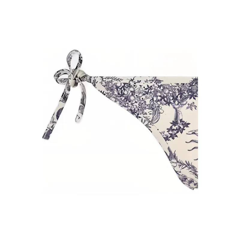 DIOR Bikini Bottom Swimming Shorts Women's Blue-7