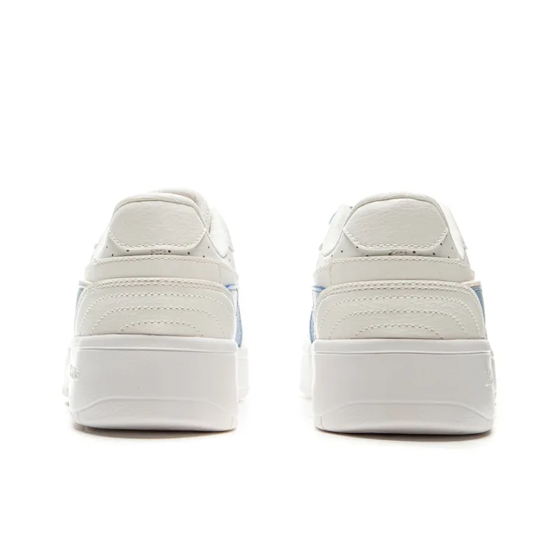 LiNing Acer Truncatum Cushioning, Slip Resistant, And Abrasion Resistant Low Top Skateboard Shoes Women's White Blue-4