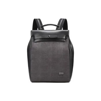 BVP Genuine Leather Backpack Men's Black