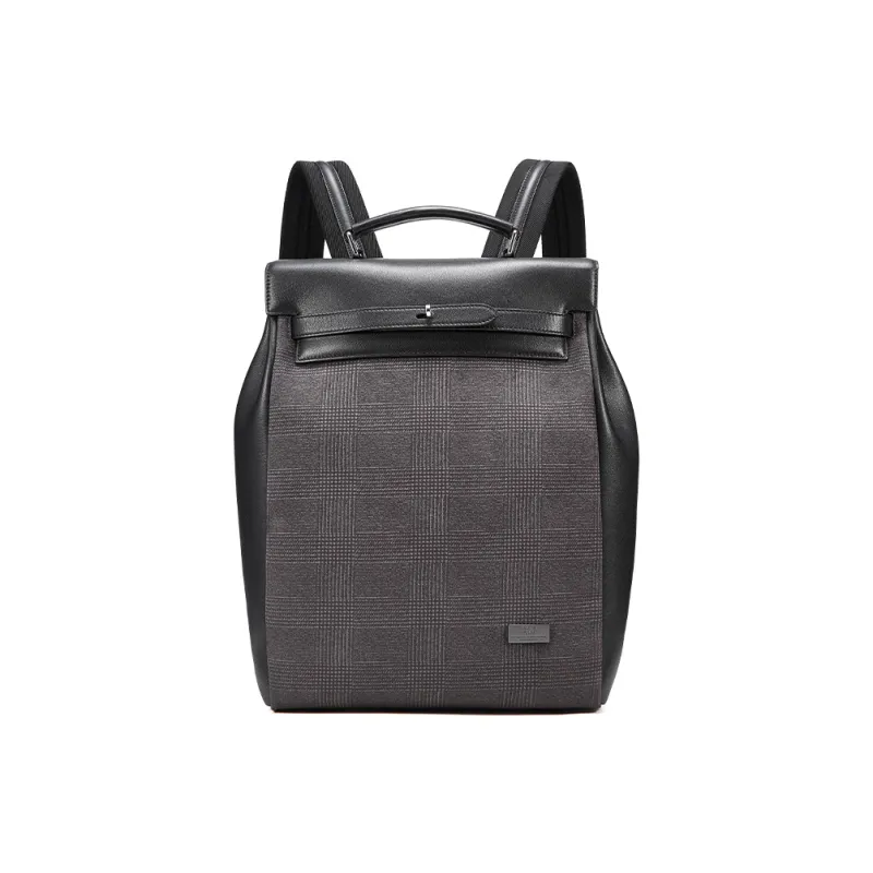 BVP Genuine Leather Backpack Men's Black-0