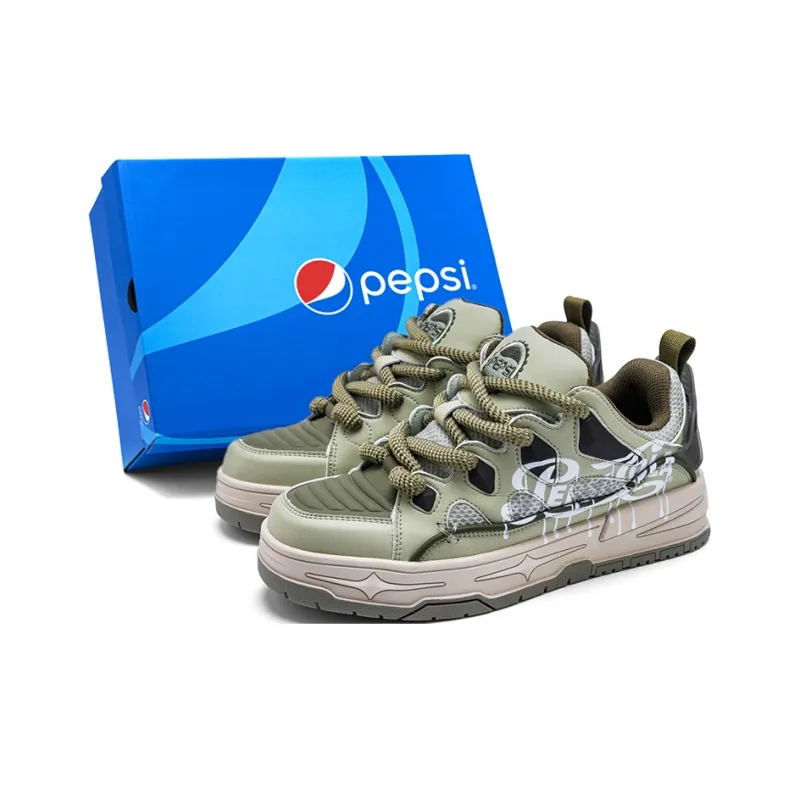 Pepsi Anti Slip Wear Resistant Low Top Skateboard Shoes Unisex Exclusive Box-7