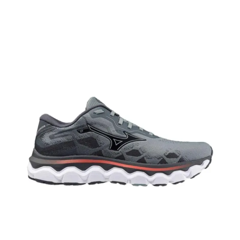 Mizuno Wave Horizon 7 Anti-Slip Wear-Resistant Low-Top Running Shoes Men's Black Gray Color-1