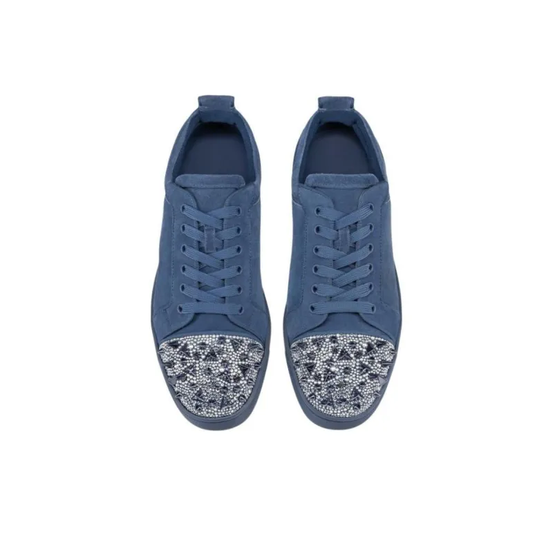 CL Louis Junior P Pik Strass Low Top Skateboard Shoes Men's Blue-3