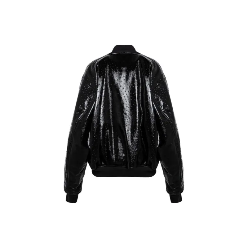 Balenciaga Leather Bomber Jacket-1
