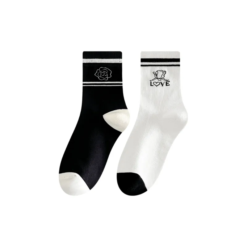 Lan Miao Mid Calf Socks Women's 7 Pack-13