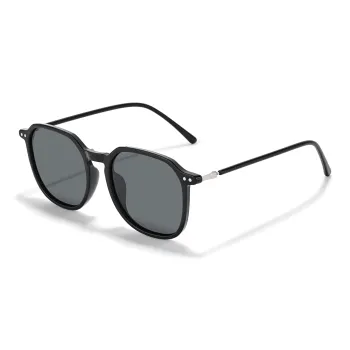 Sagawa TR/Memory Plastic Round Sunglasses Unisex Multicolor