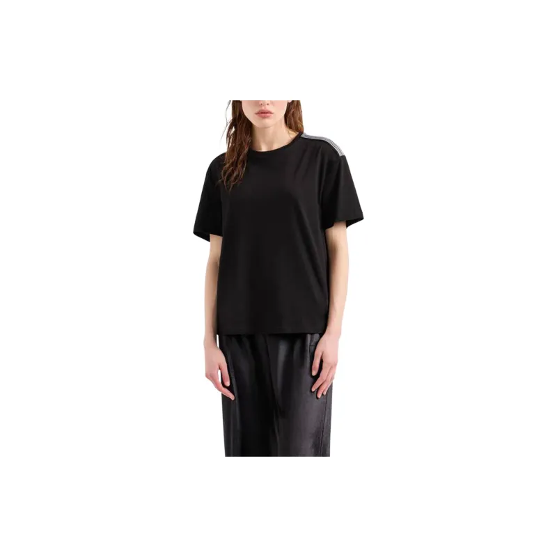 EMPORIO ARMANI EA7 T Shirt Women's Black White-3
