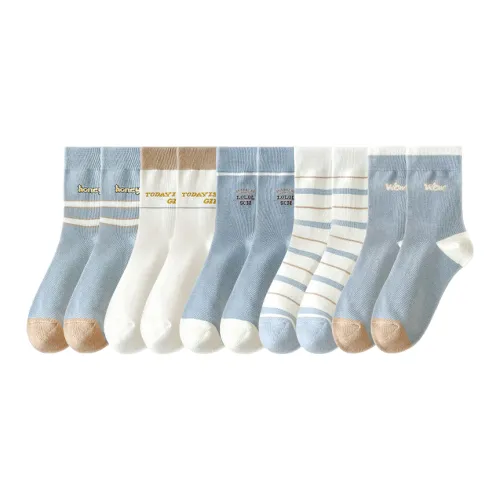 Lan Miao Mid Calf Socks Women's 10 Pack