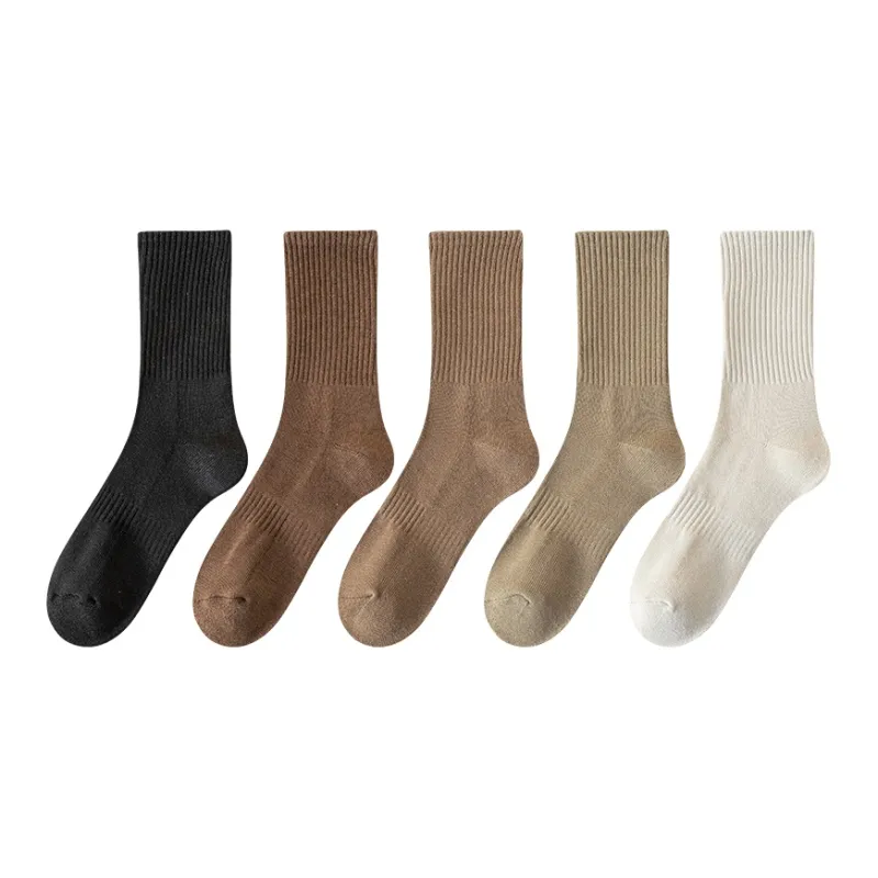 MIIOW Mid Calf Socks Unisex 5 Pack-0