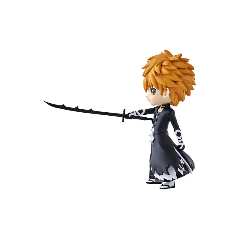 BANPRESTO Qposket Bleach BLEACH Ichigo Kurosaki Chibi Figures Black/Yellow-2