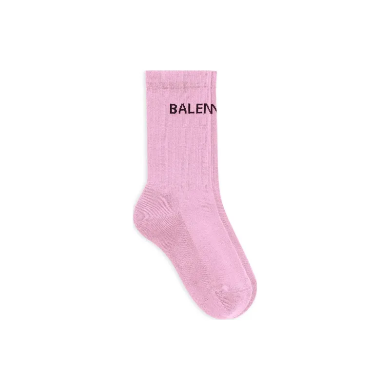 Balenciaga SS23 Mid Calf Socks Regular Fit Women's 1 Pack Pink-1
