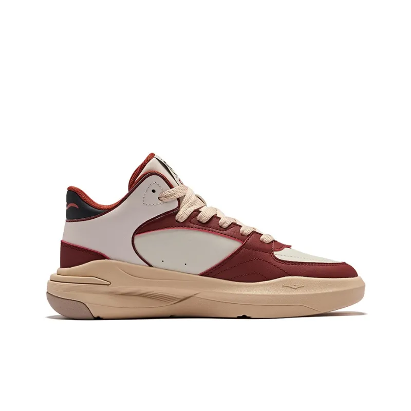 Erke Battery Panda 3V2 Anti-Slip Wear-Resistant Low-Top Skateboard Shoes Men's Floating Rock Grey Bordeaux Red-1