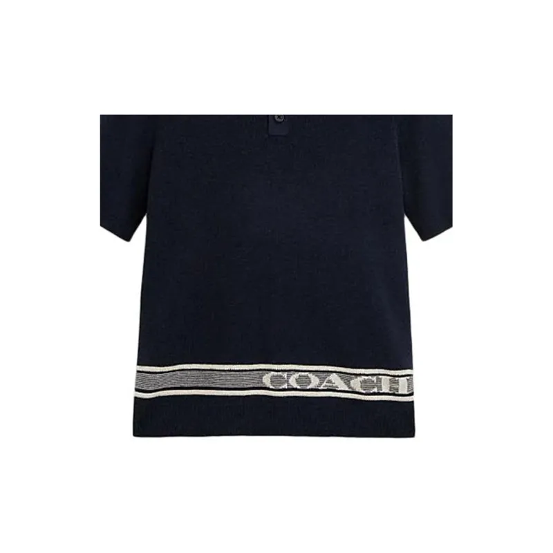COACH SS24 Polo Shirt Men's Marine Blue-5