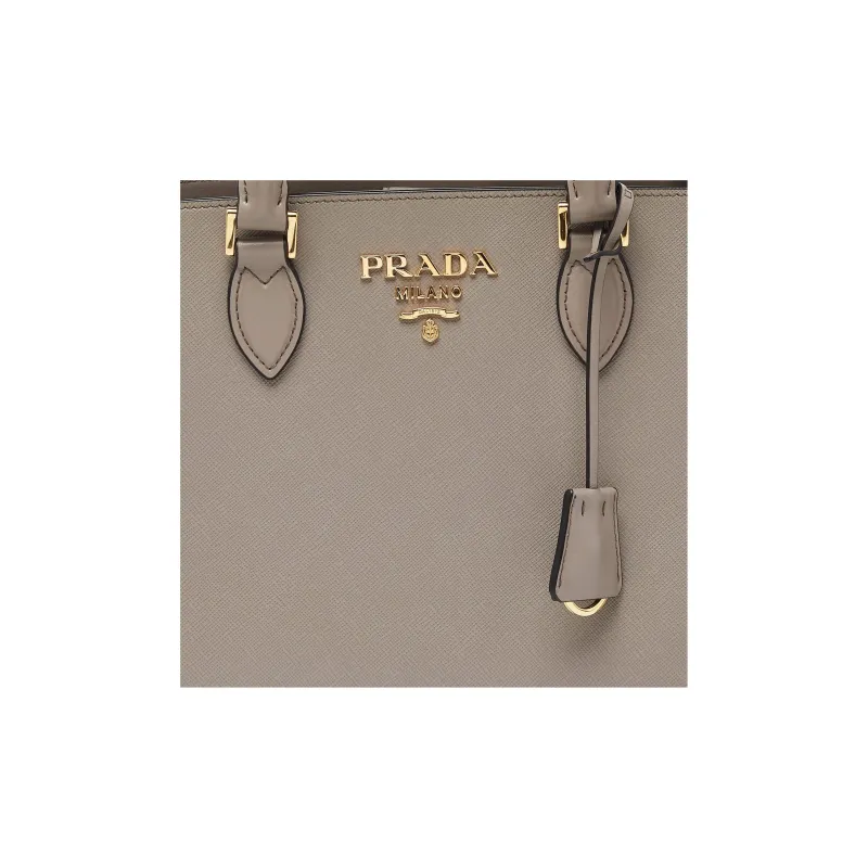 PRADA Leather Totes Handbags Women's Gray-5