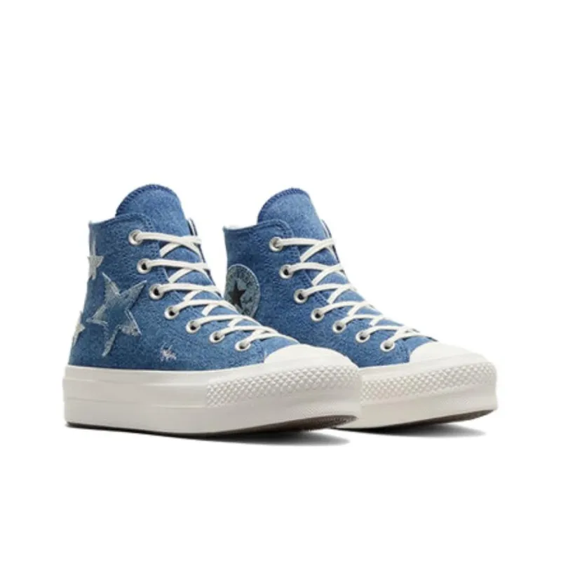 Converse Women's Chuck Taylor All Star Lift High 'Denim Navy Stars' Women's-4