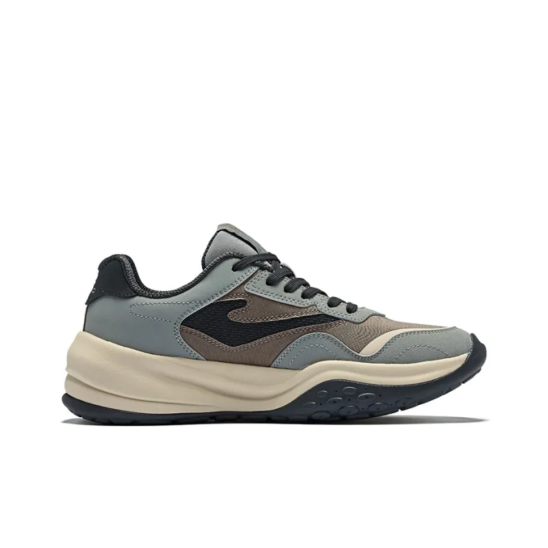 Erke Anti-Slip Wear-Resistant Low-Top Casual Shoes Men's Charcoal Gray Medium Gray-1