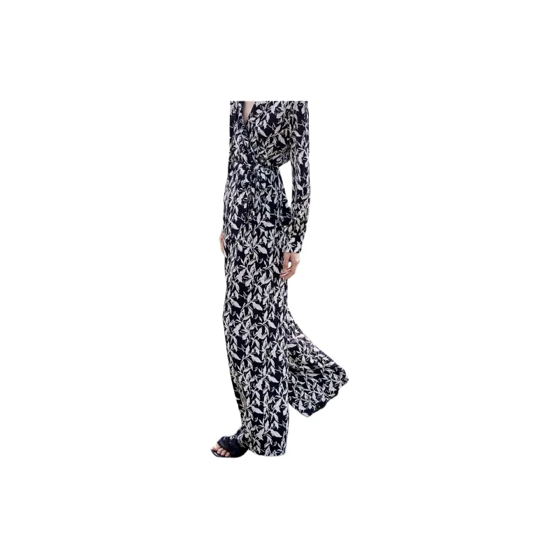 BESIONIA SS23 Casual Pants Women's Black And White Pattern-4