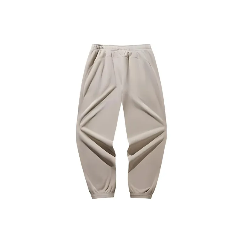 Anta Comprehensive Training Collection Sports Lifestyle Collection Knitted Sweatpants Women's Nude Khaki-1