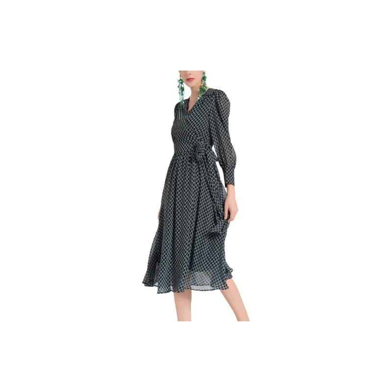 BESIONIA SS24 Long Sleeved Dresses Women's Green-4