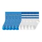 5 Blue+5 White with Three Stripes