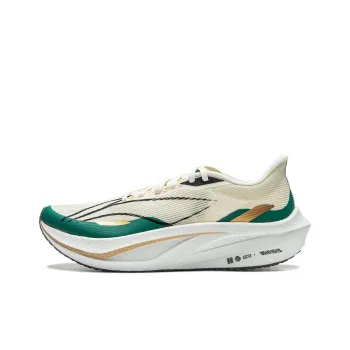 LINING Feidian 4 Challenger Running Shoes Men Low Top Ecru/Stone Green