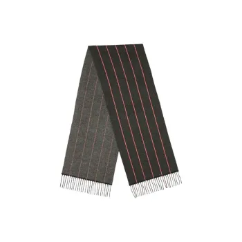 BALLY Cashmere Knit Scarves Men's Smoke Gray