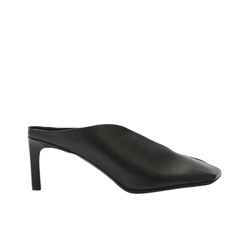 JIL SANDER Square-toe Leather Mules-1