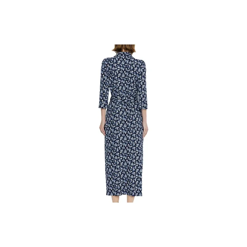 BESIONIA SS21 Long Sleeved Dress Women's Blue Pattern-2
