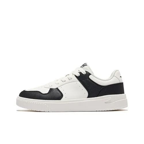 Erke Sky Comfort Anti Slip Wear Resistant Low Top Skateboard Shoes Men's Microcrystal White/Jet Black